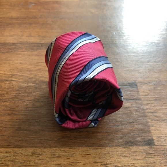 Faconnable Striped Pink & Blue Tie - Picture 6 of 8